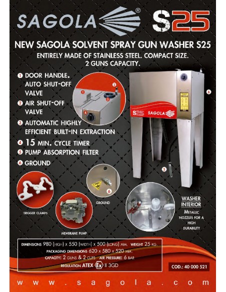 Laveuses de pistolets pulverisateurs S25