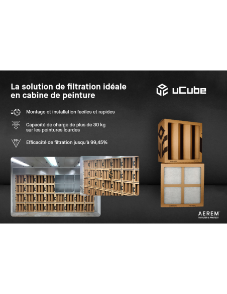 Filtre carton uCube 500 (1 unité contient 2 cubes) 50x50 cm